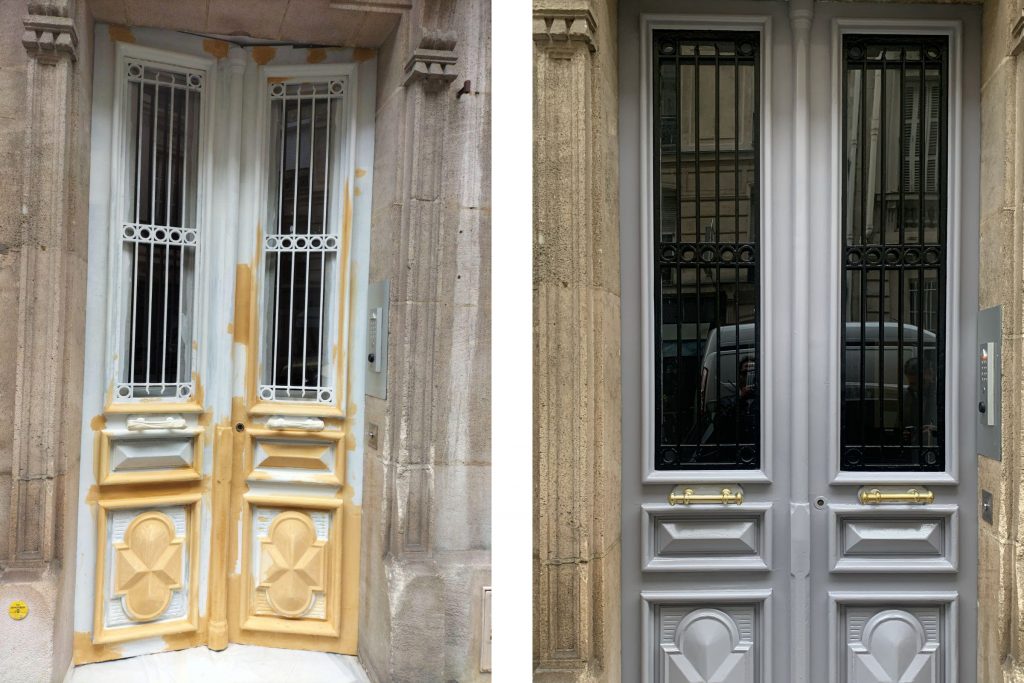 Rénovation double porte cochère à Paris 75009