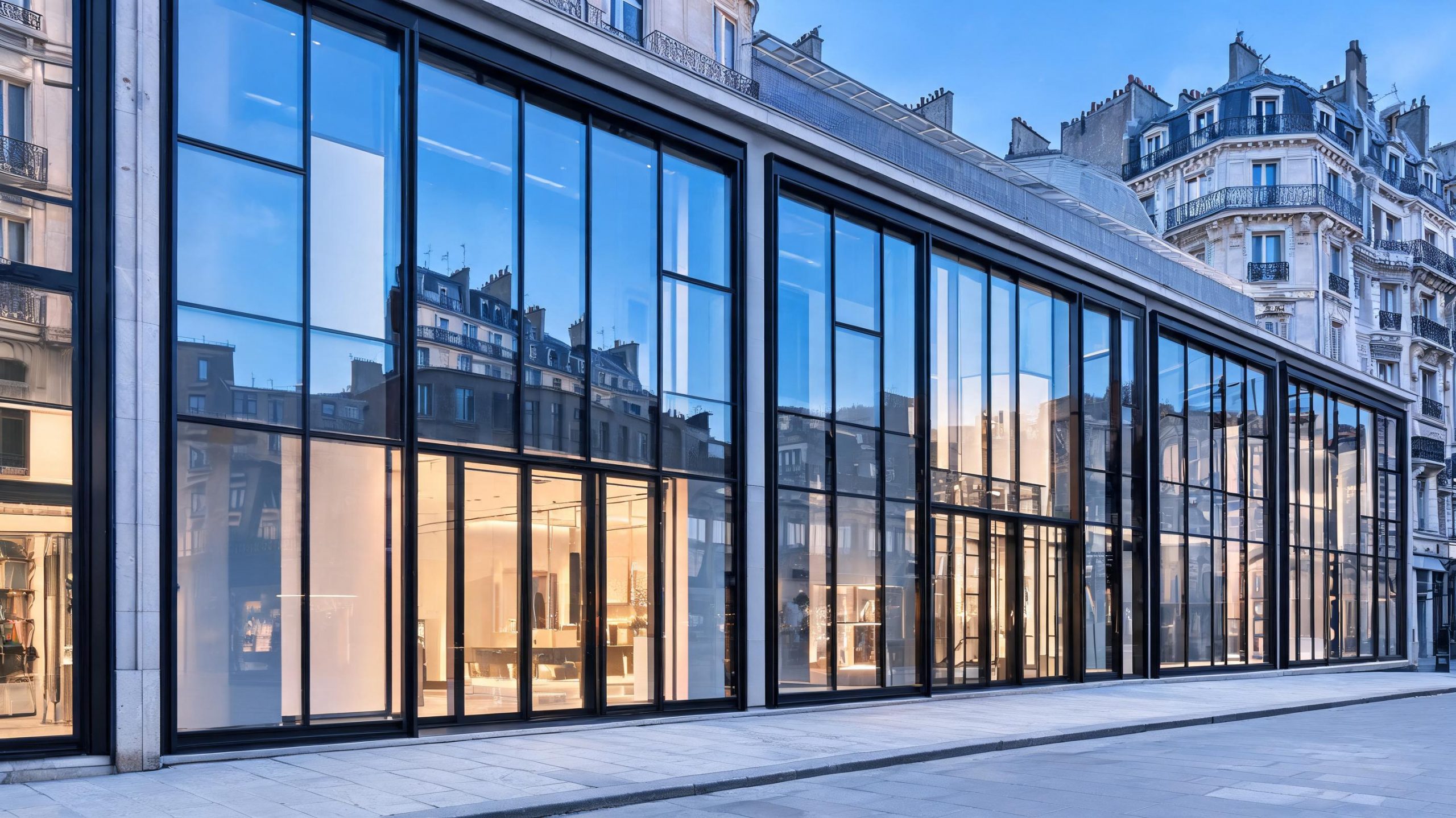 Double vitrage et isolation phonique pour locaux commerciaux à Paris